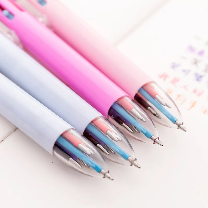 Каваи многоцветный флеш-накопитель в виде единорога розовые Животные Кошки Сова свинья 6 цвета, шариковая ручка пресс шариковая ручка 0,5 мм для письма маркировочные принадлежности