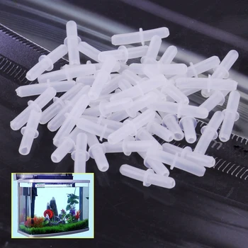 

New 50pcs/Set Plastic Translucent Aquarium Air Pump Line Tubing Joints Straight Connectors Valve Accessories