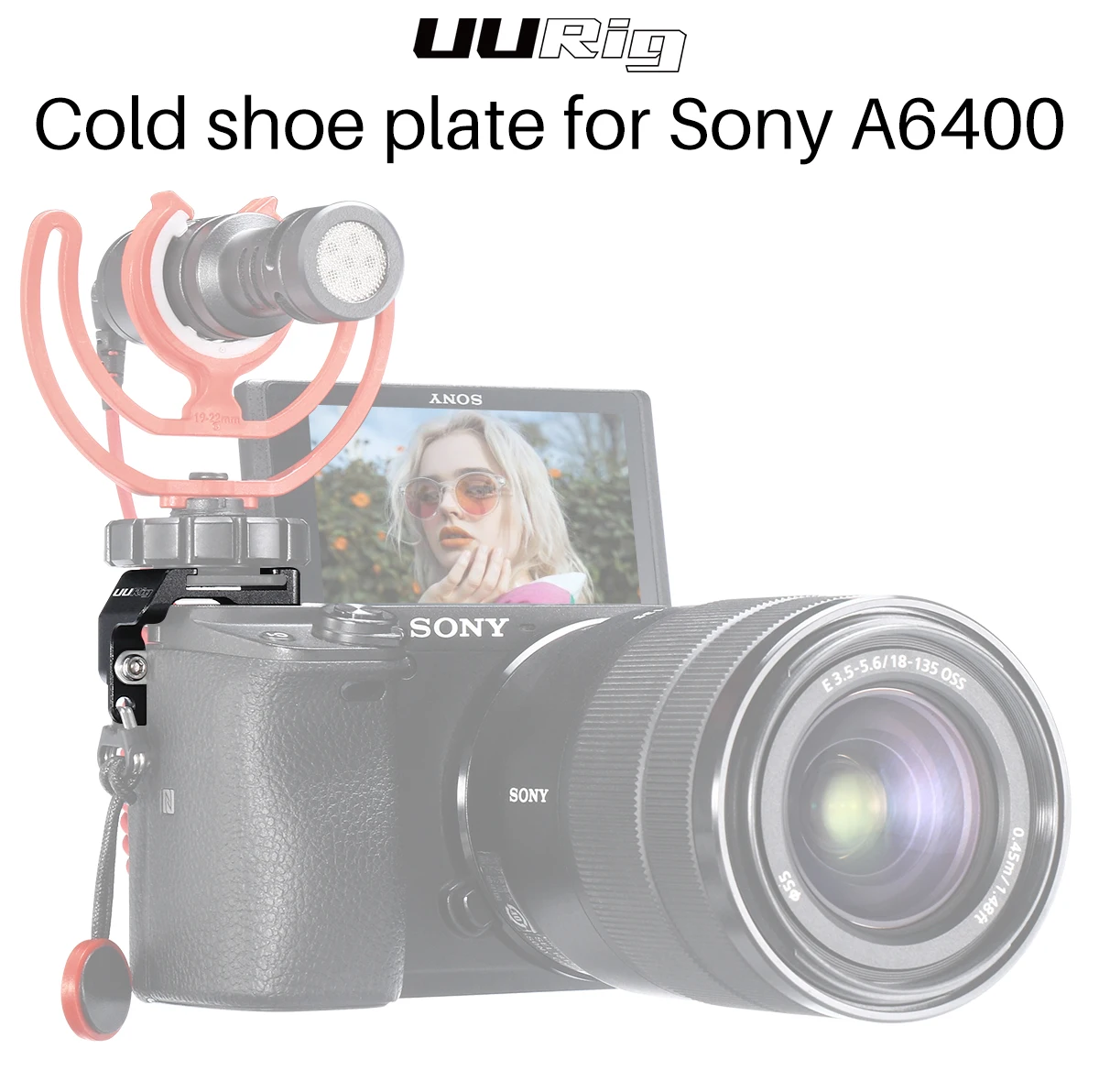 UURig R011 sony A6400 Холодный башмак адаптер пластина перемещения Холодный башмак пластина для sony A6400