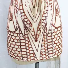 Sequin Sexy Backless Mini Vestidos Sleeveless Off Shoulder Female Strap Dress Slim Solid V-neck nightclub bandage dress