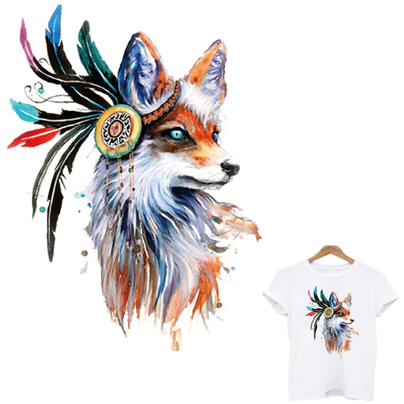 

patches for clothing iron on t-shirt thermo-stickers ironing applications for clothes application of one anothe fox patch stripe