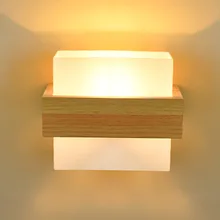 Современный Япония Стиль твердой древесины светодиодный настенный светильник для Спальня Кабинет прикроватный лестница веранда коридор бра светодиодный настенный светильник