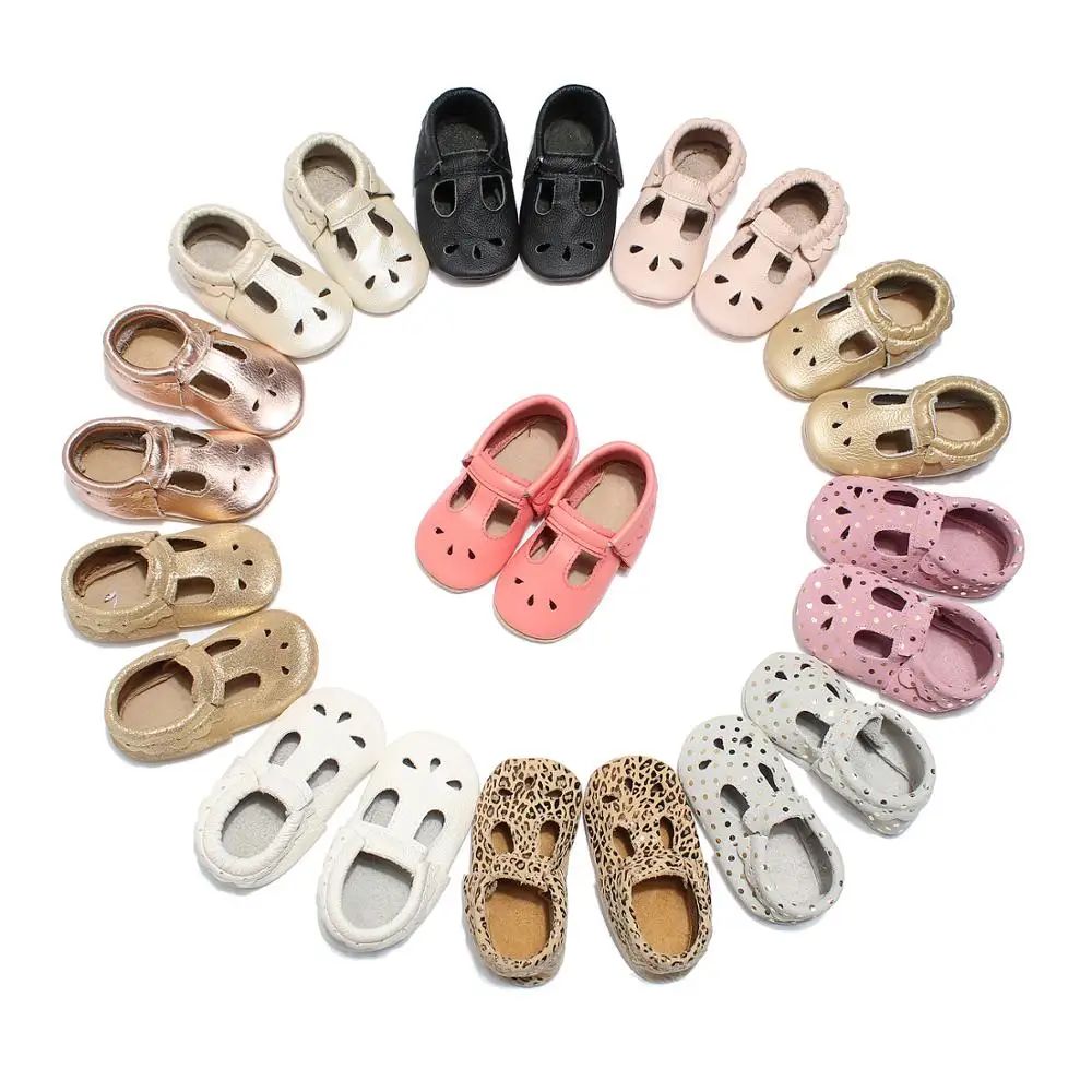 

Drop Shipping Mary Jane Baby Shoes Genuine Leather Baby Girl Soft Shoes Hollow Breathable Non-slip Toddler Moccasins