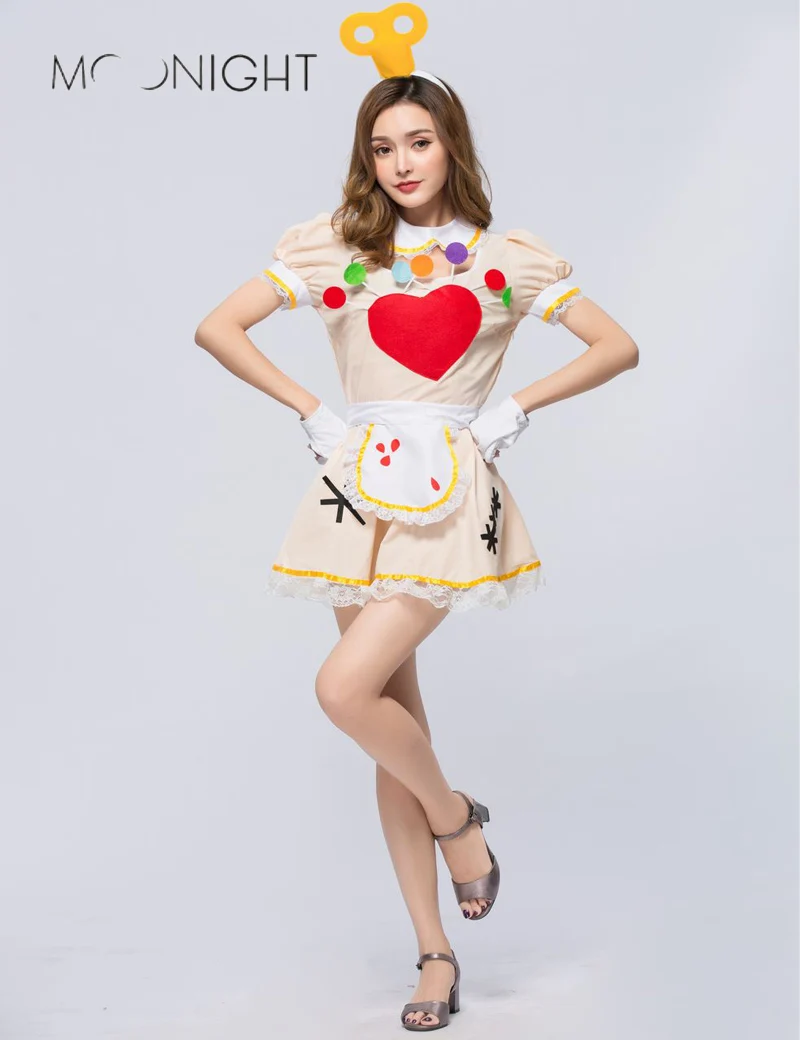 

MOONIGHT Sexy Apron Maid Outfit Sexy Lingerie Role-playing Game Suit Cafe Waitress Clothes Babydoll Uniform Temptation