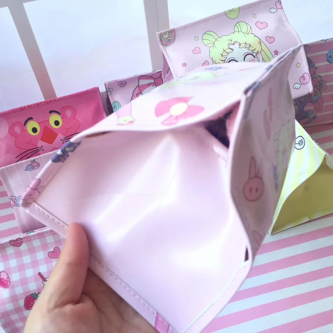 Аниме действие напечатанный рисунок Сейлор Мун из искусственной кожи креативное украшение подарок бумажное полотенце ткань Розовая пантера сумка