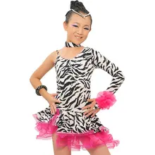 Детское платье для латинских танцев, костюмы для сальсы, одежда для детей, платье для латинских танцев, бальное платье для танцев зебры