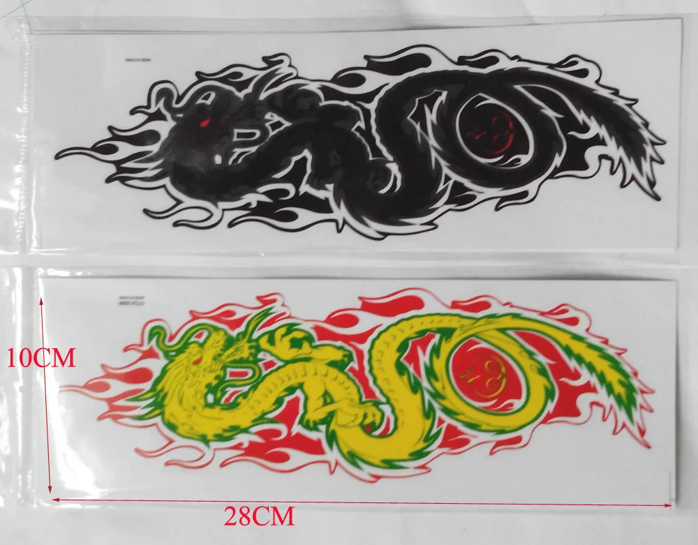 Grosir 20 Pair 28 Cm Naga Stiker Untuk Sepeda Motor Chopper