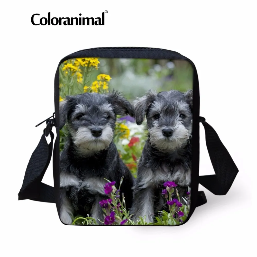 

Coloranimal Kawaii 3D Animal Giant Schnauzer Print Teenager Girl Mini Messenger Bag Daily Travel Shopping Fashion Crossbody Bags