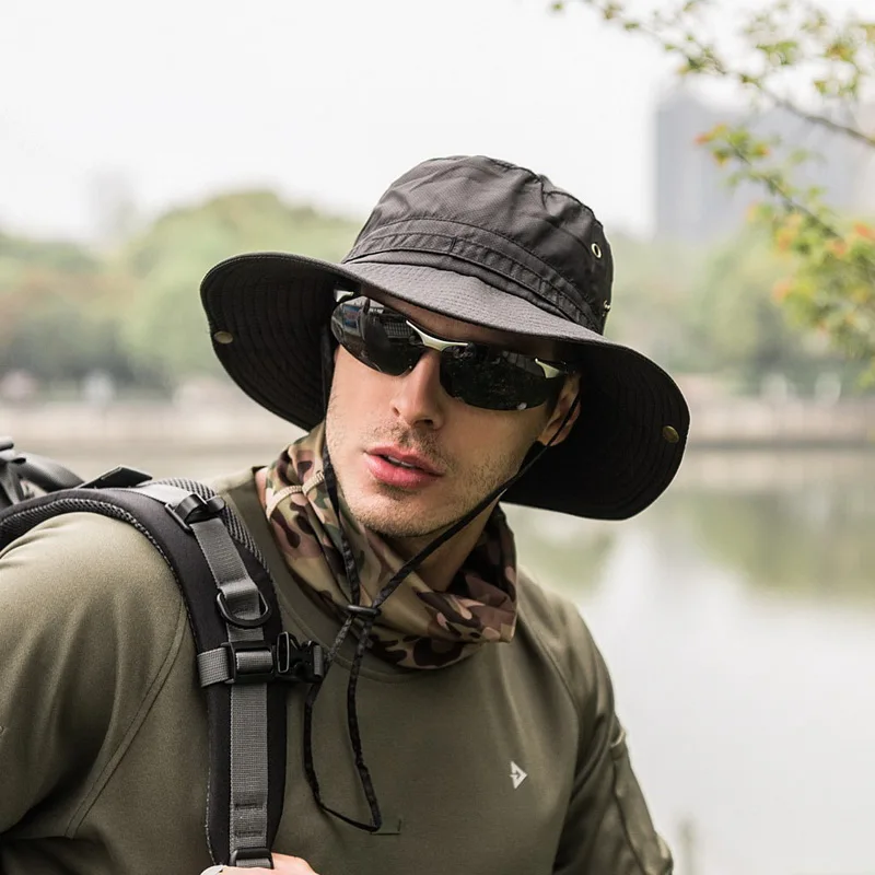 Fashion Unisex Bucket Hat Boonie Hunting Fishing Outdoor Cap Wide Brim Sun Hats