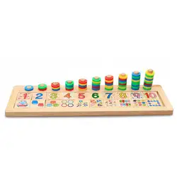 Детская деревянная материалы montessori Учимся считать номера, соответствующие раннее образование обучающая Математика игрушки