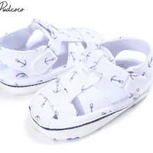 Pudcoco новорожденных мальчиков обувь младенцы летние сандалии Детская кроватка подошва 3 цвета 0-18 месяцев Helen115