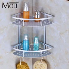 Space Aluminum Bathroom Shelf Shower Shampoo Soap Cosmetic Shelves Bathroom Accessories Storage Organizer Rack Holder