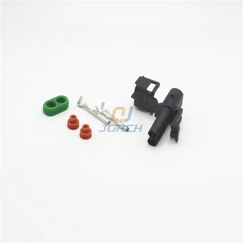 

10 kits sets 2 pin way sealed car electrical plug socket delphi connectors