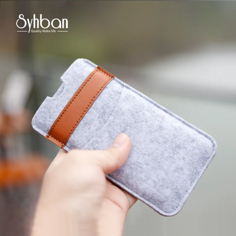 Syhban для Samsung GALAXY 8 S8 Para Galaxy nota8 7 6 5 мешок мобильного телефона шерсть Фетр кошелек