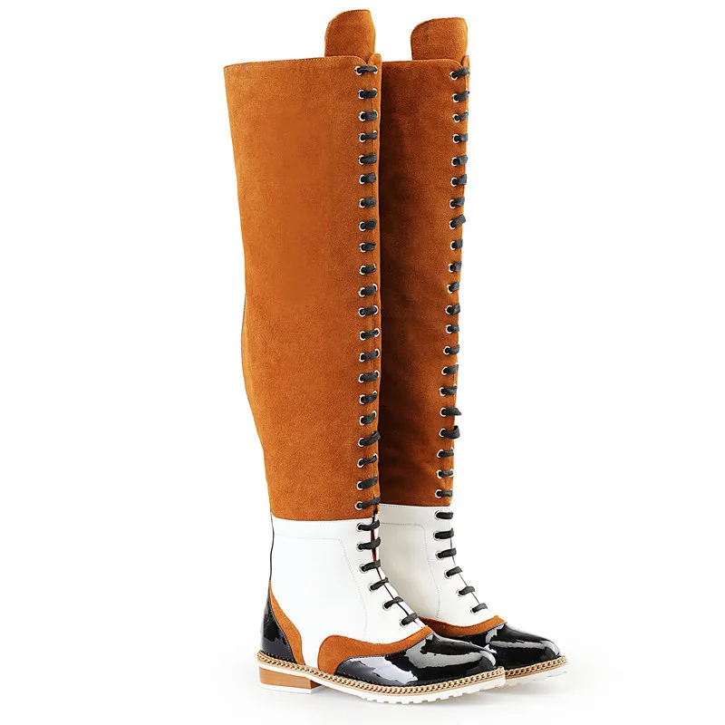 Prova-Perfetto-2018-Retro-Over-The-Knee-Boots-Women-Real-Leather-Suede-Long-Boots-Chain-Cross (4)