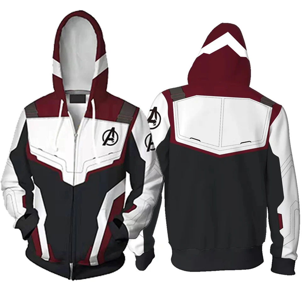 Avengers Endgame Jacket Cosplay Costumes Quantum Realm Advanced Tech Hoodie Women Sweatshirt Hoodies Iron Men Avengers 4 Coat