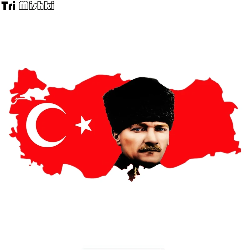 Три мишки WCS327 20*10 см Флаг Карта Турции и Mustafa Kemal Ataturk красочные автомобильные