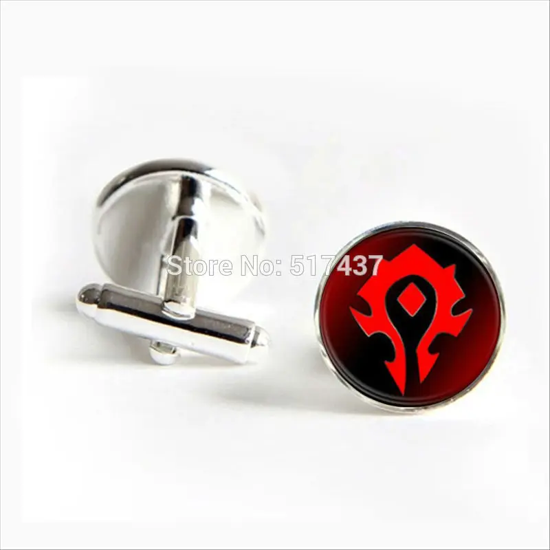 

2017 wholesale Case For World of Warcraft Cufflinks Case For World of Warcraft Cuff link WOW Men Cufflinks High Quality