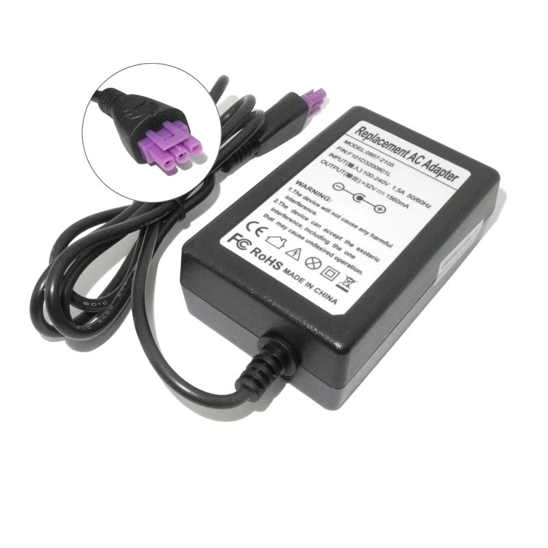 for hp printer power adapter charger 32v 1560ma