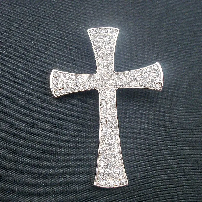 Fashion Brooches Clear Marquise Crystal Rhinestone Cross Costume Brooch Pin Pendant Exquisite font b Jewelry b