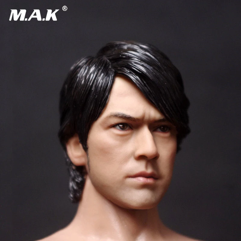 1/6 Мужская голова Скульптор масштаб 1:6 Takeshi Kaneshiro с длинными волосами резная