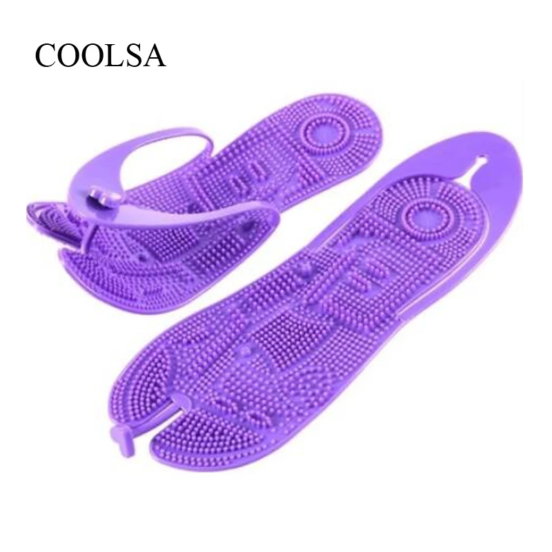 Мужские Нескользящие пляжные шлепанцы COOLSA однотонные дорожные тапки для душа