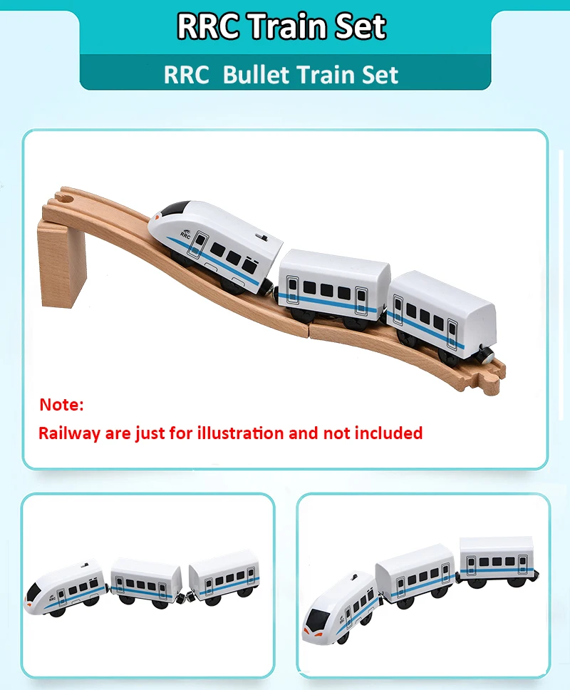 Детский Электрический поезд набор игрушек поезд литой слот игрушка подходит для стандартного деревянного поезда Железной Дороги