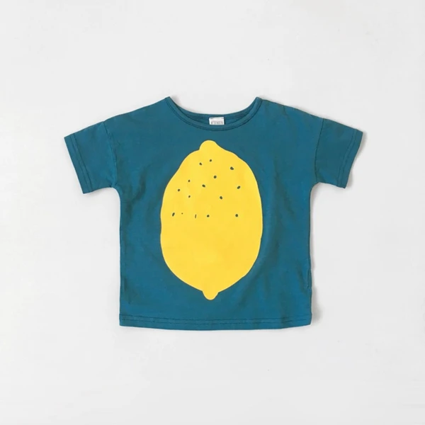 Summer Baby Boys T Shirts Lemon Printed Short Sleeves T shirt Soft Baby