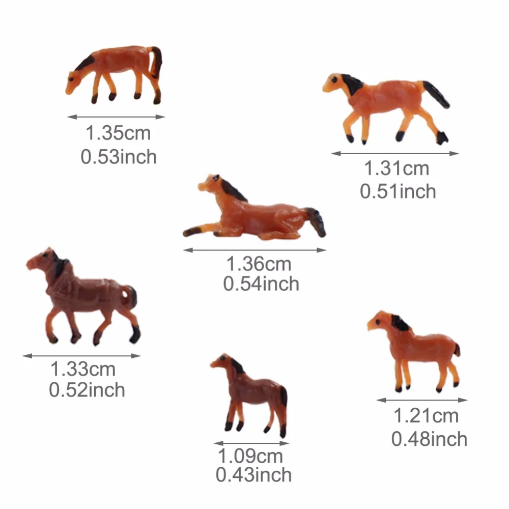 AN15002 60 шт. 1:150 хорошо окрашенная модель сельскохозяйственных животных модель лошадей N масштаб пейзаж макет 6 поз