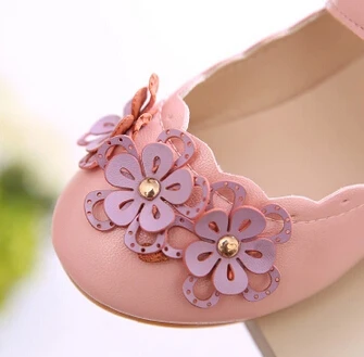 

2017 brand fashion new children shoes princess comfortable flat girls flower sandals shoes for girls princess shoes children