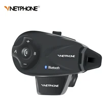 Vnetphone V5 1200 м BT Bluetooth переговорное устройство для мотоциклетного шлема для 5 гонщиков разговора в одно и то же время