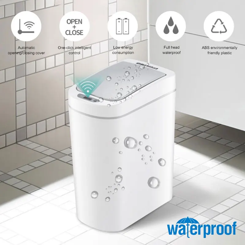 

50L Smart Home Trash Can Household Automatic Touchless Waterproof DIY Smart Sensor Trash Can Induction Storage Bucket