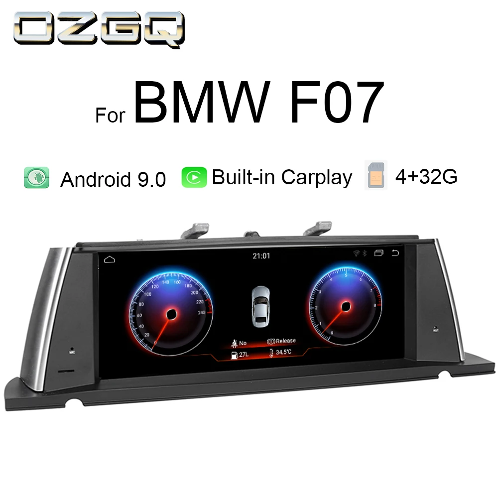 OZGQ Android 9 0 автомобильный стерео для BMW 2011-2017 5 серий F07 GT 10 25 дюймов сенсорный экран