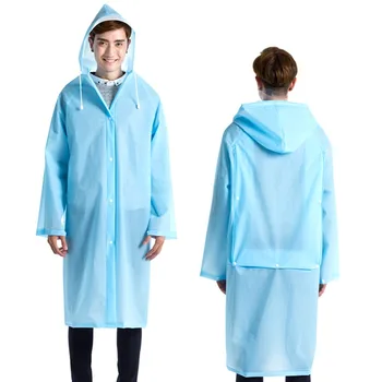 

1PC Waterproof Rain Poncho Reusable Outdoor Adult Hooded Raincoat Drawstring Raincoat M/L/XL Size