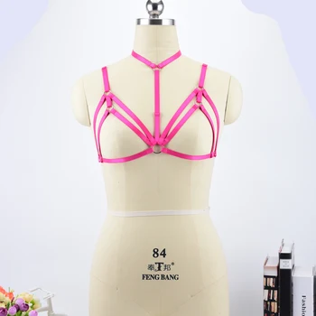 

Women Fashion Tops Harness Lingerie Black Elastic strap underwear Body Harness Punk Goth Fetish Erotic harness belt