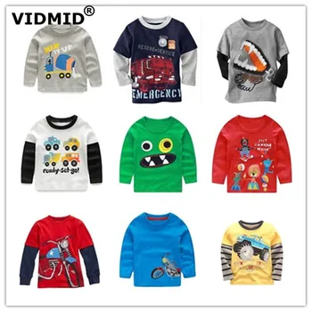 

VIDMID spring Boys T-shirt Kids Baby Boys t-shirts Children tops tees Long Sleeve Cotton boys cars casual sweater jackets shirts