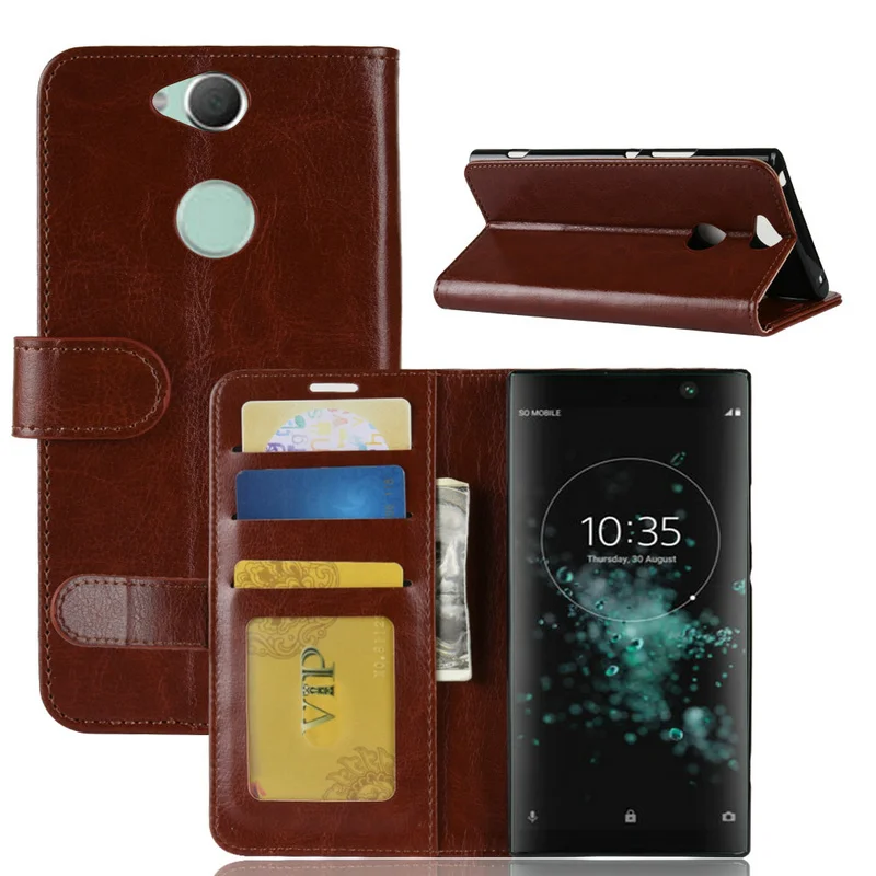 

Wallet PU Leather Case For Sony Xperia XA1 XA2 Plus Holder Phone Bag Flip Cover For Sony Xperia XZ2 Compact XZ3 XA2 Ultra Case