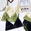 Ensemble de soutien-gorge ultra-mince sans fil pour femmes, sous-vêtements ajouré, transparent, culotte, Lingerie Sexy en dentelle, coton, collection 2022 ► Photo 1/6