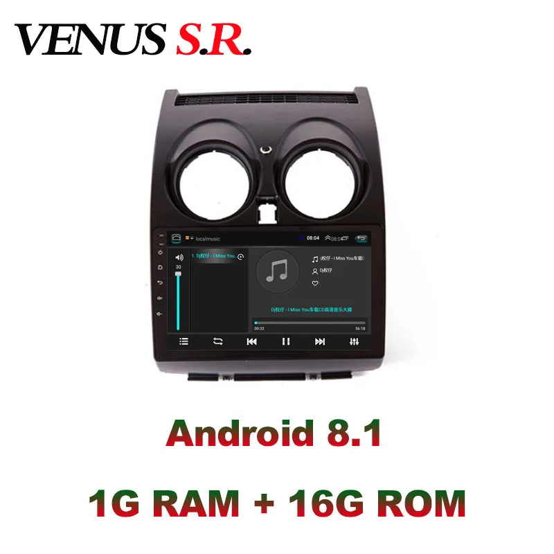 Sale VenusSR Android 8.1 2.5D car dvd For Nissan Qashqa Radio 2007-2015 multimedia  GPS Radio stereo gps navigation 3