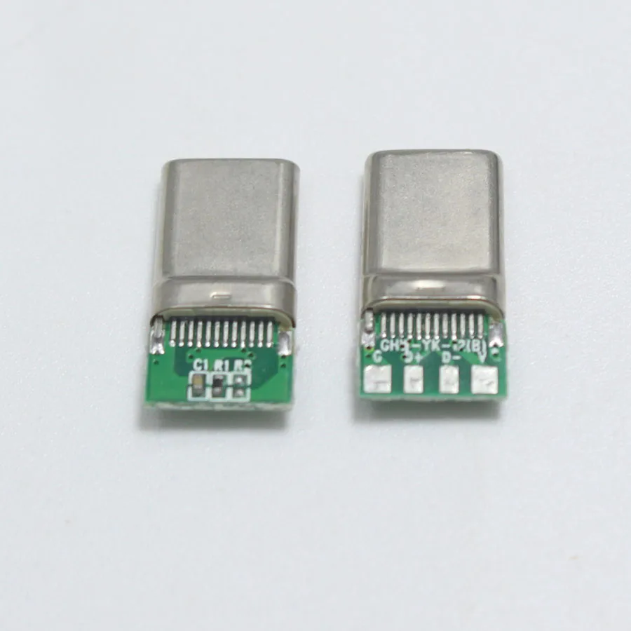 Original 10Set USB 3.1 Type-C to Type C Plug Welding Type Double-Sided Plug for DIY Data Charging Connector for OD 3.0mm2 Cable Gold-Plated Original 10Set USB 3.1 Type-C to Type C Plug Welding Type Double-Sided Plug for DIY Data Charging Connector for OD 3.0mm2 Cable Gold-Plated