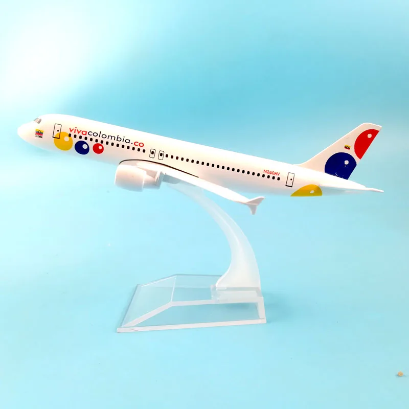 

AIR PASSENGER PLANE 16CM VIVA COLOMBIA A320 AIRCRAFT MODEL MODEL PLANE SIMULATION 16CM ALLOY CHRISTMAS TOYS GIFTS CHILDREN