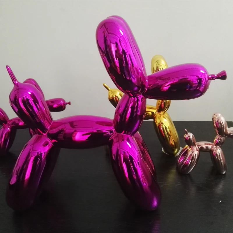 

Large 47CM Resin Craft Jeff Koons Balloons Dog Figurine Statue Plating Balloon Dog Home Decorations Valentine's Gift