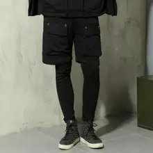 27-44 мужская одежда GD стилист волос Модный повседневный большой карман две части под брюки плюс размер певица костюмы