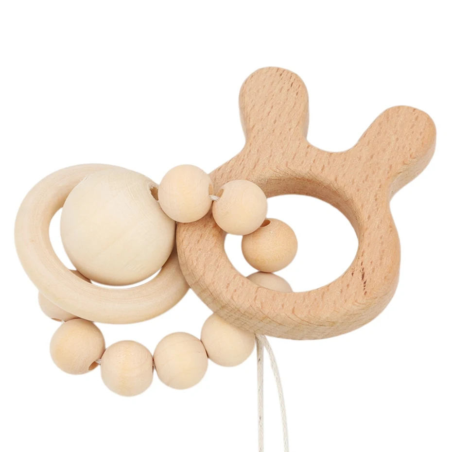 1 шт. сырой древесины животного кормящих браслет Детские кроватки игрушки медсестра прелести безопасный и естественный классический