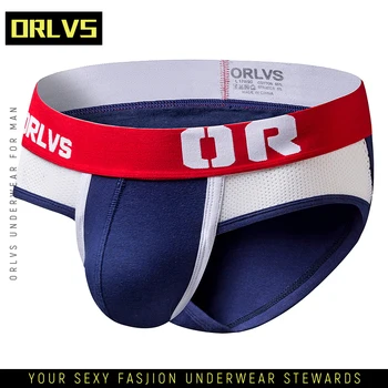 

ORLVS mesh men underwear briefs sexy gay mens brief men cotton pouch underwear OR147