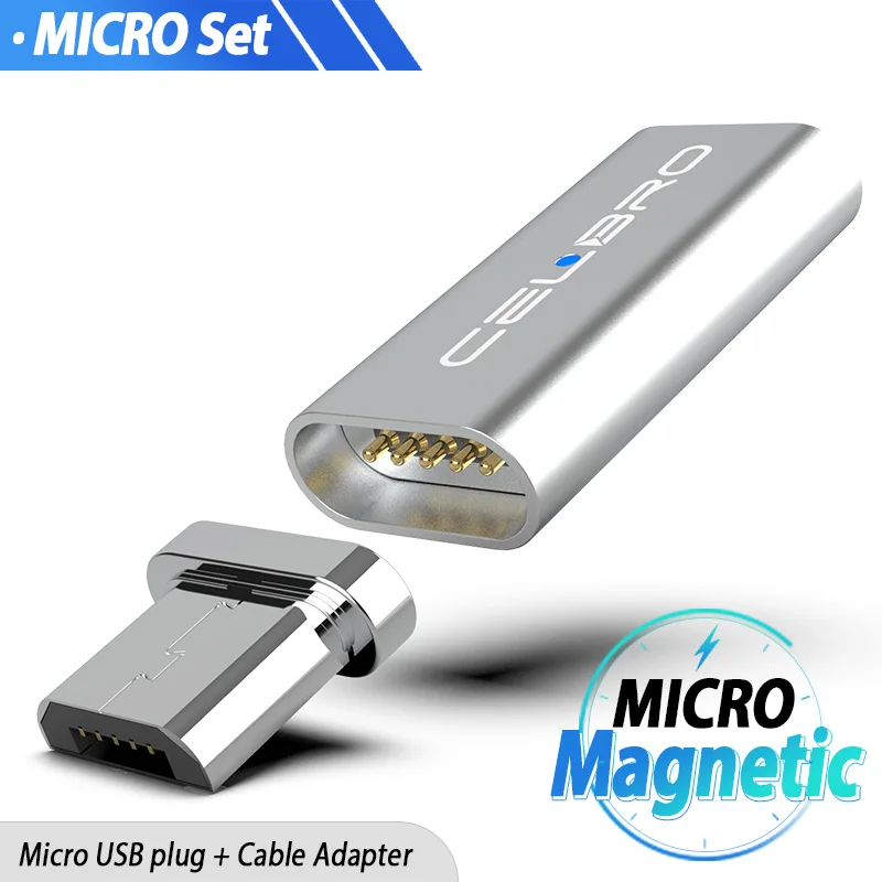 Магнитный mi cro usb type C разъем Usb-C Магнит Usb адаптер быстрое зарядное устройство кабель для Xiaomi mi 9 Красный mi Note 7 Pro sony кабель для передачи данных - Цвет: Micro USB Set