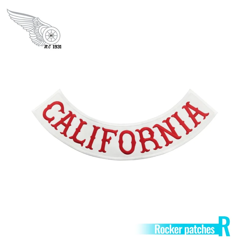 California Rocker Patches вышитые всадники утюжок на спине одежды DIY Патчи Бесплатная
