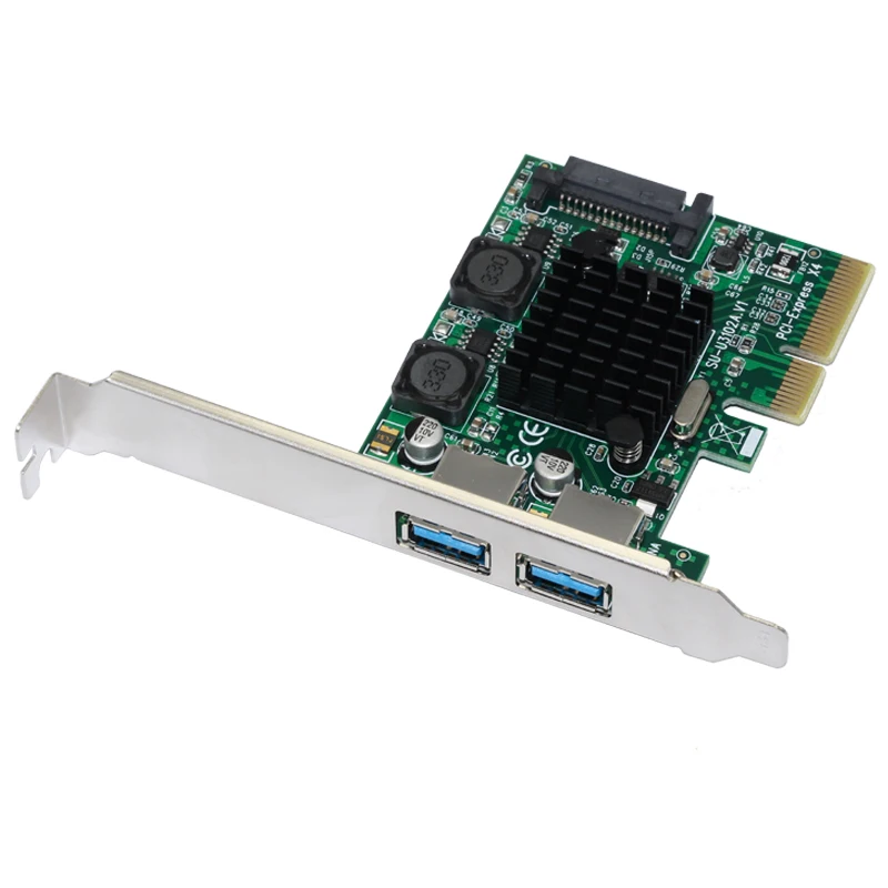 USB 3,1 PCI Express карта с 2 портами Superspeed USB 3,1 10 Гбит/с рейзер адаптер PCIE PCI-E 3,0X4 ASMedia ASM3142 чипсет для рабочего стола