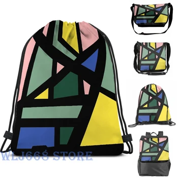 

Funny graphic print shoulder Bags women Abstract Mondrian 01 Single shoulder backpack travel for men Gym Bag