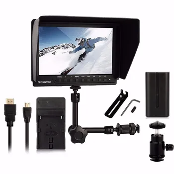 

Feelworld FW760 FW-760 7'' Video Monitor IPS Full HD 1920x1200 1080p Camera Field Monitor + 7 inch Magic Arm + battery + charger